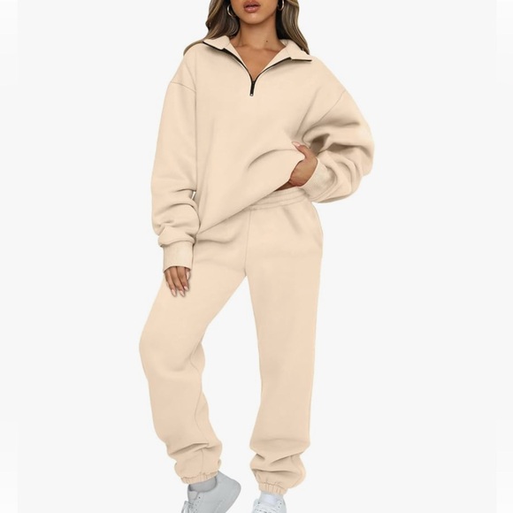 Women's Apricot/Cream 2 Piece Lounge Set - Picture 1 of 7
